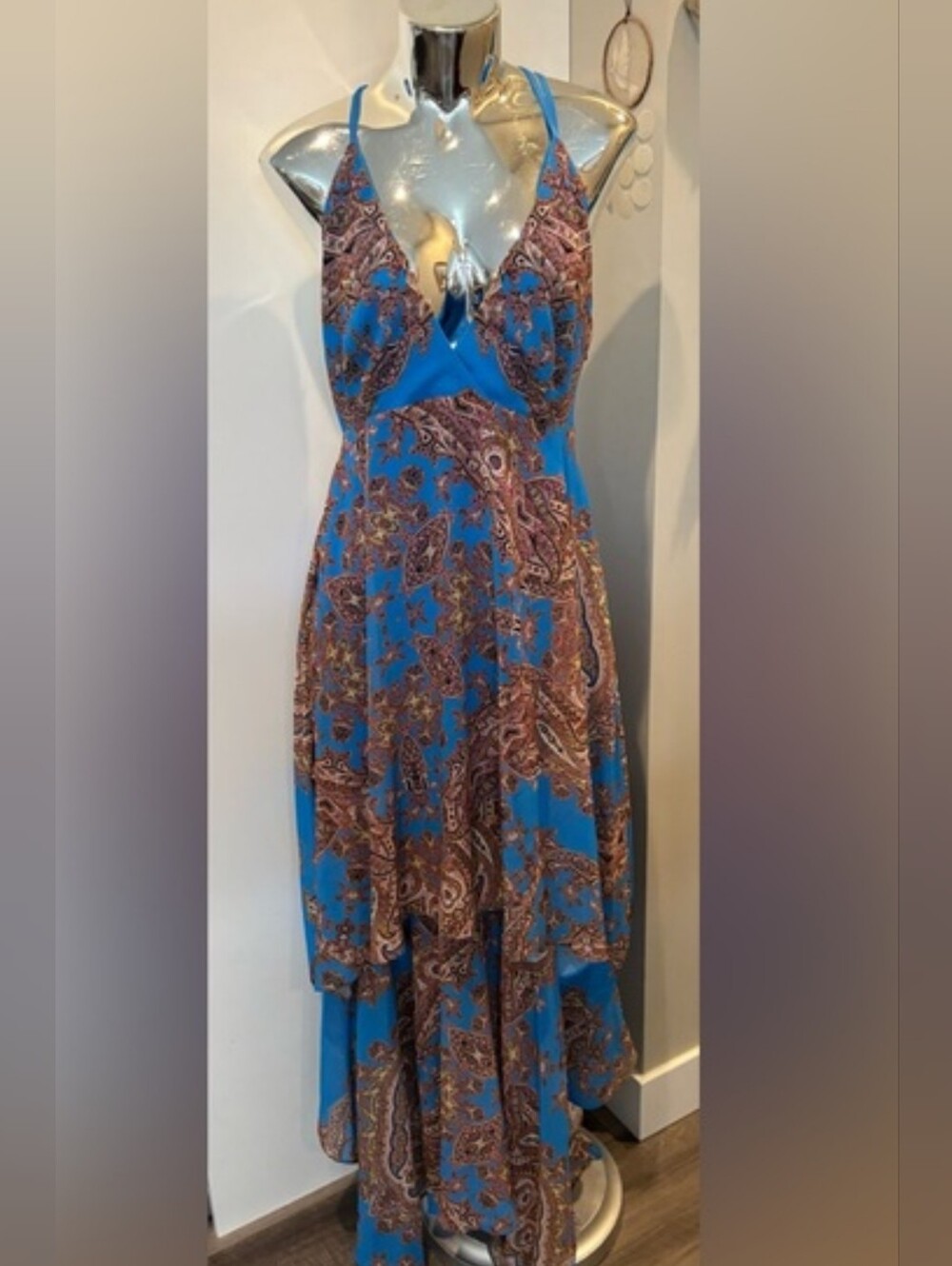 Marciano long maxi dress with open back size L as new!!! Gorgeous!!